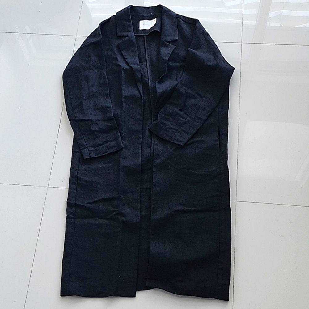 Linen trench coat